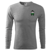 Da Oid Sinzer Bulldog Longsleeve Fitted Herren Grau Meliert Haidholzen Front